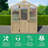 Meridian 6.7' x 9.7' Greenhouse with Cedar Wood Frame and Polycarbonate Panels Spacious Weather-Resistant Design