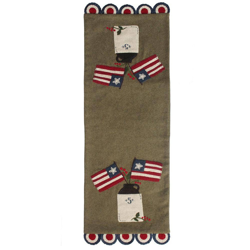 Flag Day Wool Felt Table Runner
