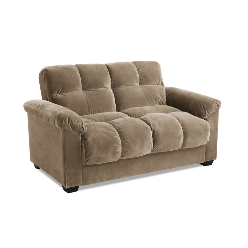 Adryonna 2 Seater Velvet Sofa, Brown