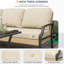 Mobilier de patio extérieur avec chaise berçante et table basse-1714825286