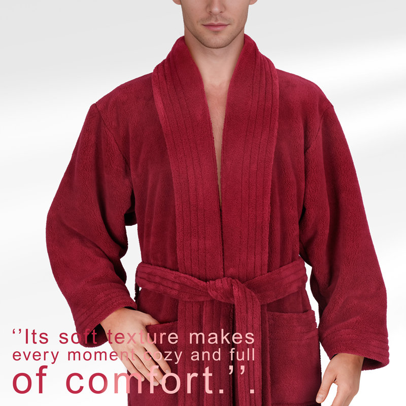 Peignoirs turcs, robes en molleton doux et absorbant doux, Rouge, 2TG