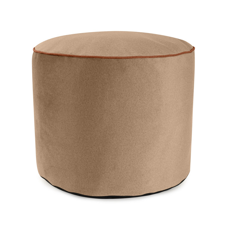 Qiviut Camel Tall Pouf, Camel 