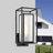 18 In. 1-light Matte Black Finish Outdoor Wall Sconce With Seedy Glass Shade