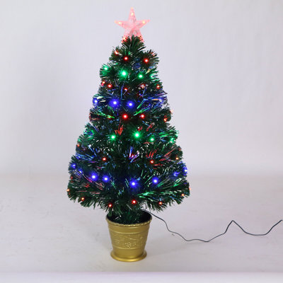 90cm H Lighted Artificial Spruce Christmas Tree