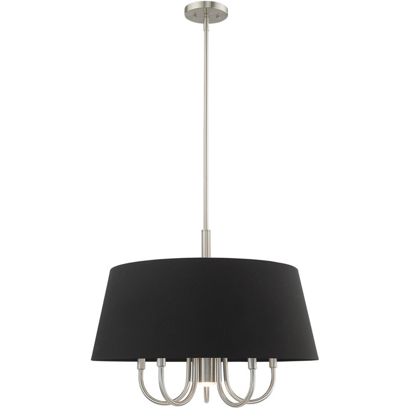 Lustre classique à 6 lumières avec abat-jour