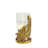 Glass Feather Pillar Bird Gold Hurricane Lamp-1632106415