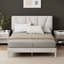 Beda Upholstered Bed Frame with Padded Tufted Headboard-1224601636-1224601639