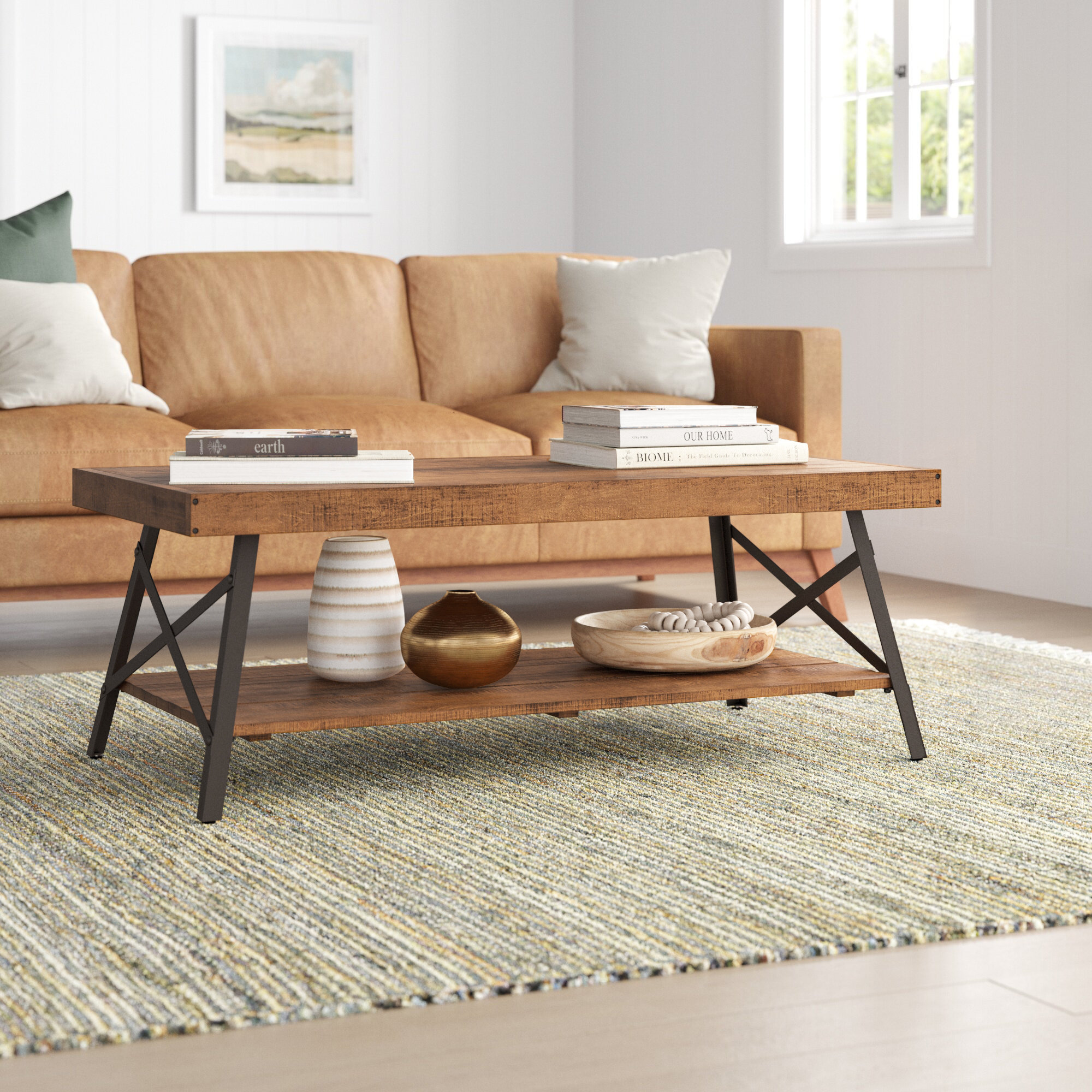 70.9" Long Sofa Table With Storage Shelves, Extra Long Console Table For Living Room