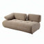 Canapé modulaire confortable en maille avec repose-pieds