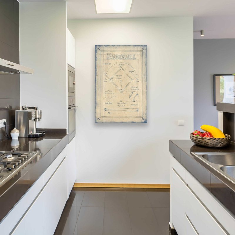 «All About the Game I» par Ethan Harper, art mural en verre acrylique, H 36 po x l 24 po x P 0,12 po