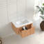 Meuble-lavabo flottant mural avec lavabo en céramique 30 po Lucretia