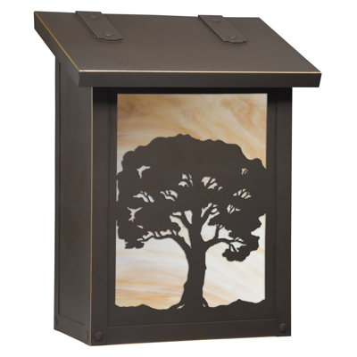 Boîte aux lettres murale verical chêne tree