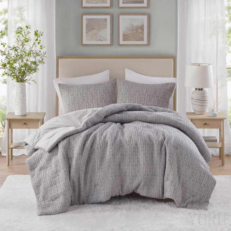 Ensemble de literie unie 3 pièces pour lit de bébé 100% coton de style moderne