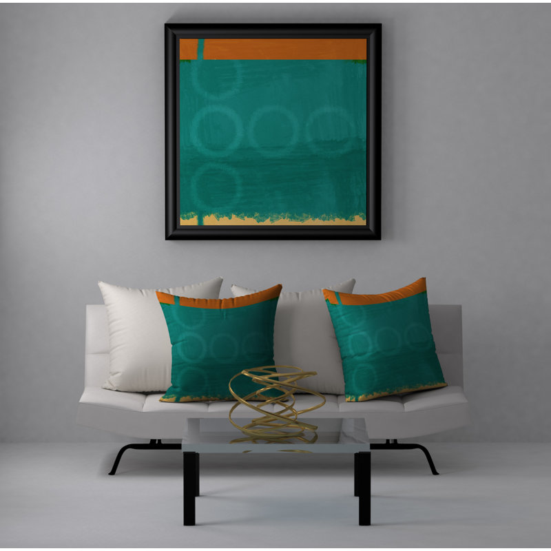 Abstract Reversible Throw Pillow, 18" x 18"