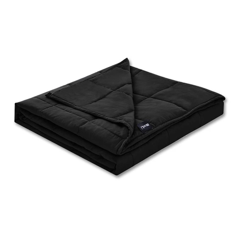 Couverture 100% coton, 20 lb, Simple, Noir