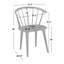 Chaise d'appoint à dossier Windsor en bois massif Demi Lee-79791425