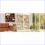 Suite de bibliothèque moderne à 5 niveaux de 83 po - Structure en bois massif, tablettes réglables, lumière DEL | Beige + jaune pâle