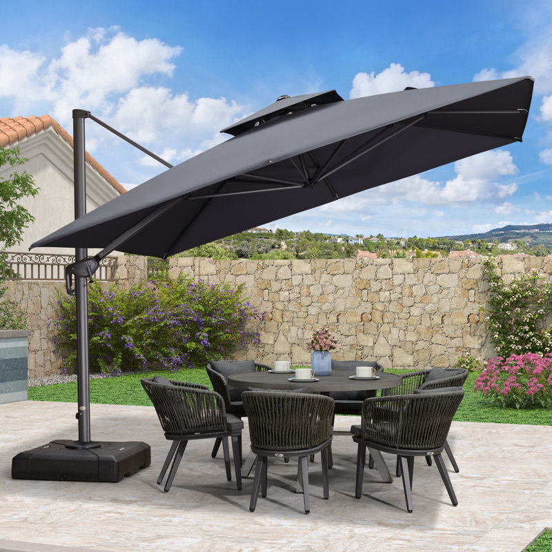 335cm Cantilever Parasol, Grey
