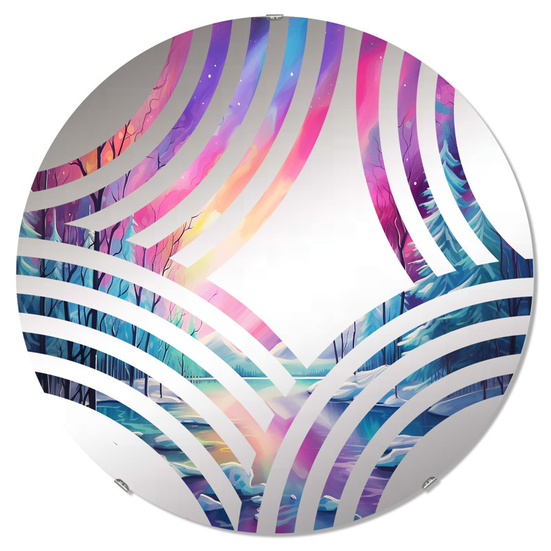 Miroir décoratif Kawaii Borealis In Canada II - Baptist Fan MIR106524 C, 23,6 po x 23,6 po