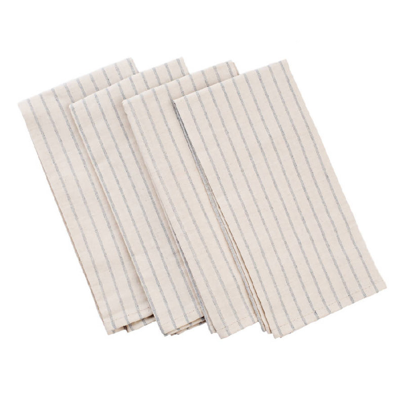  Cotton Striped Napkin, Beige