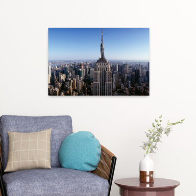 Aerial View Of A Cityscape Empire State Building Manhattan New York City New York State Abstract Contemporary Architecture City Art