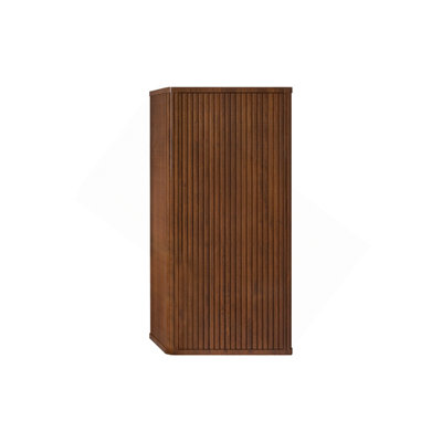 CC0414S305 Armoire latérale flottante rayée pour salle de bain, armoire de rangement murale pour petits espaces, pré-assemblée