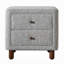 Mobilier de chambre à coucher classique à deux tiroirs gris avec deux tiroirs