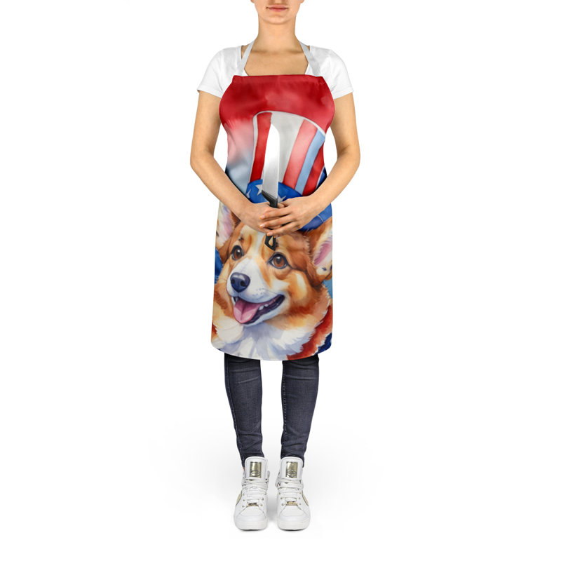 Patriotic American Apron, Corgi