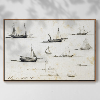 " Boats And Jetty, 1857 "