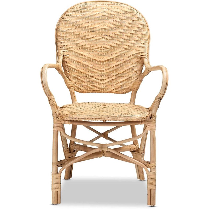 Censu Armchair in Rattan Natural Brown