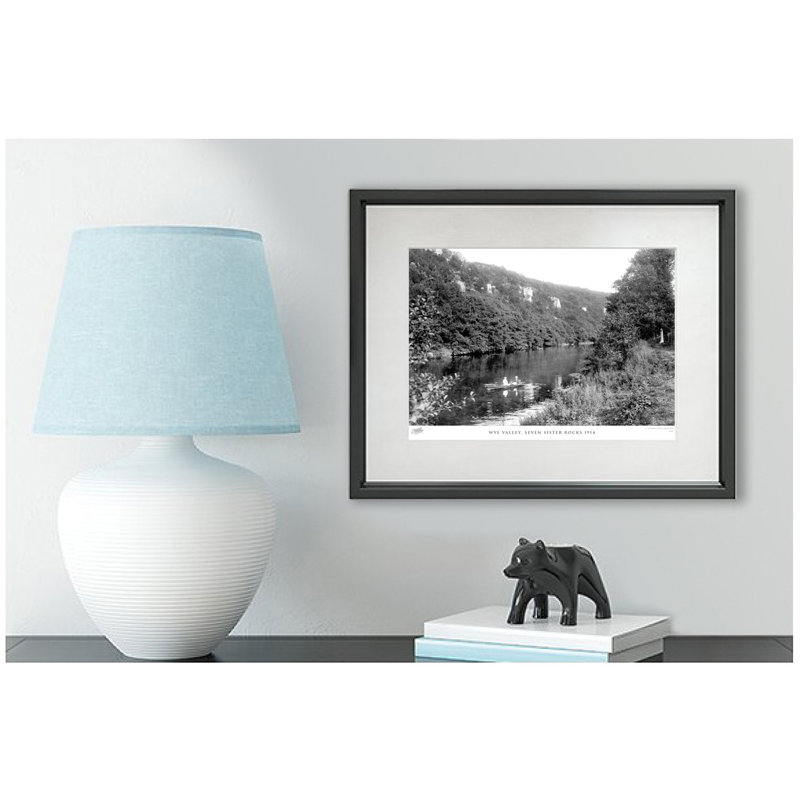 Wye Valley, Seven Sister Rocks 1914 by Francis Frith - Single Picture Frame Print, 40cm H x 50cm W x 2.3cm D