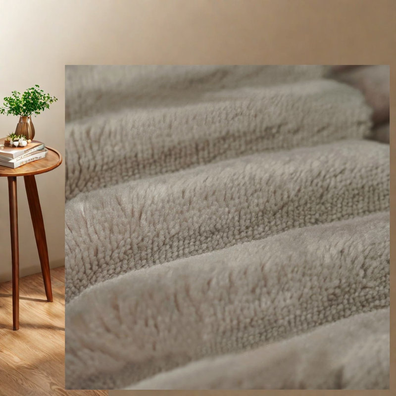 Canapé d'angle à compression, canapé moderne en forme de U de 166 pouces en velours côtelé moelleux pour la maison, Tan