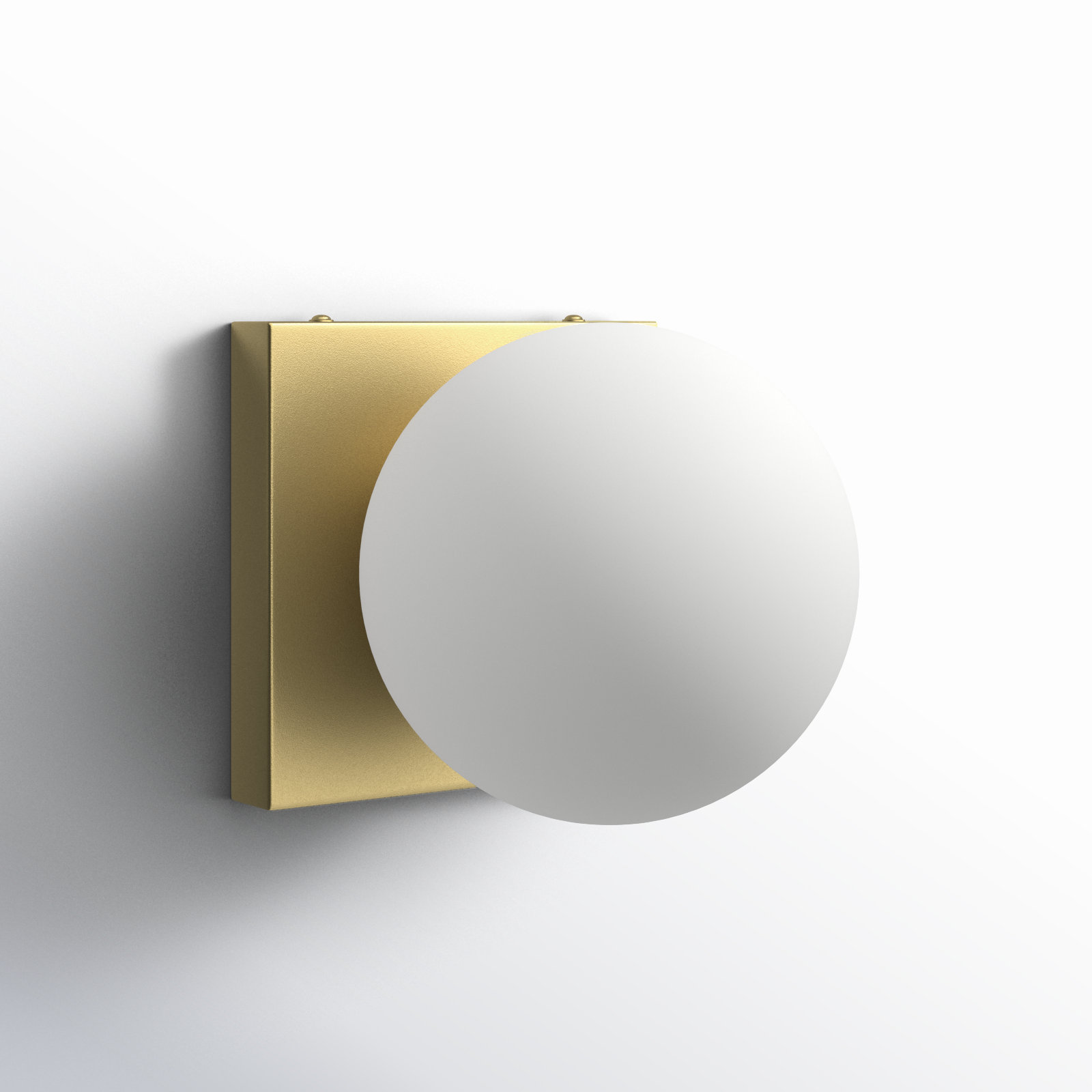 Isabeth Transparent Dimmable Bath Sconce, Brass, 1 Light, 6" H x 6" W x 6" D