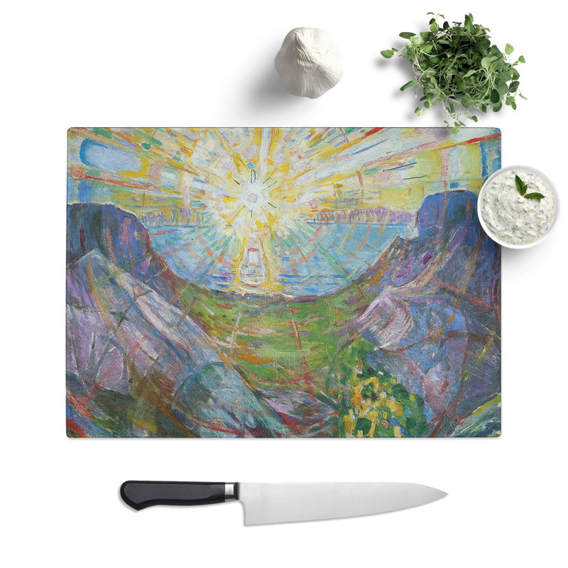 The Sun by Edvard Munch Chopping Board, 0.4cm H x 28.5cm W x 39cm L