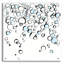 Art mural en verre Ivy Bronx «Blue Bubbles 3» par Chris Paschke-1250720158