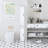 67.86" White Bathroom Storage Cabinet With Adjustable Shelves, 2 Doors, - Tip, Open Compartments, Suitable For Small Home Areas In And Kitchen Door Freestanding, Living Spaces