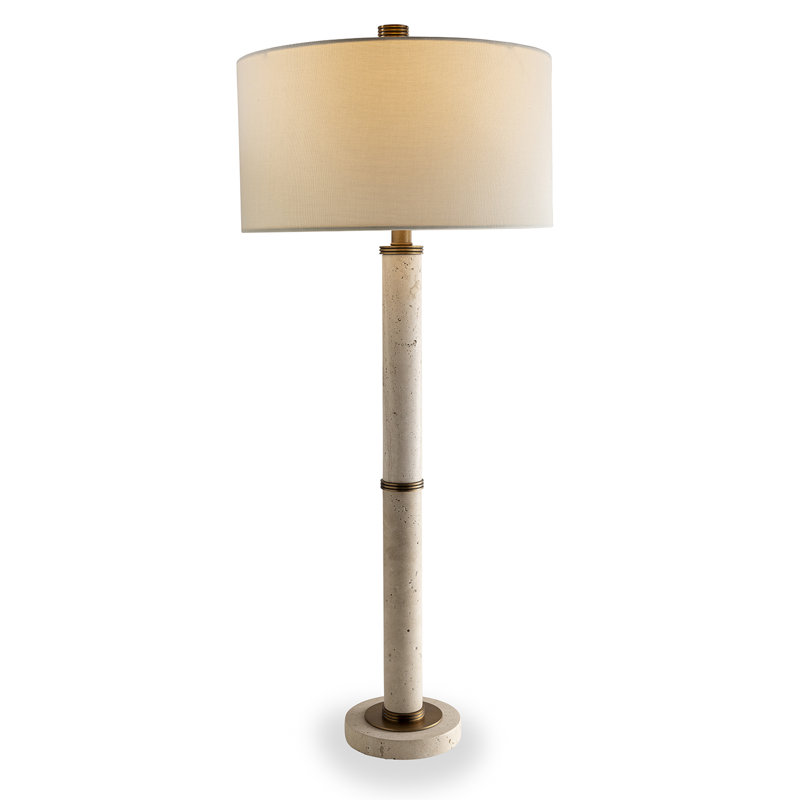 Tivoli Buffet Table Lamp, Natural/Aged Brass