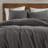 3PCS Full/Queen Waffle Washed Duvet Set