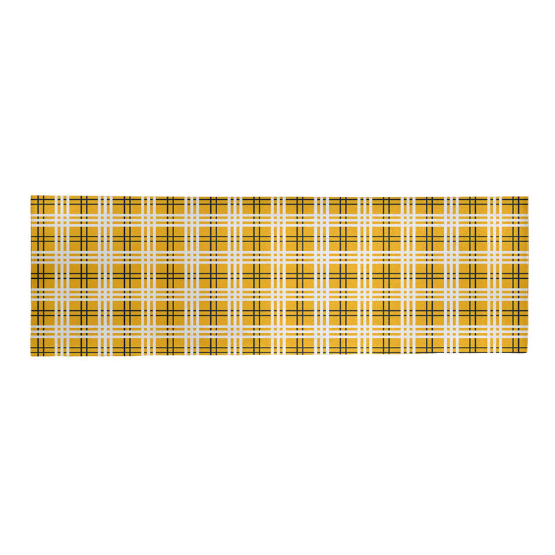 Tapis jaune à carreaux, Tapis de couloir 2 pi 6 po x 8 pi