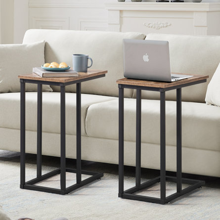 Auxter C Shaped End Table TV Tray Set