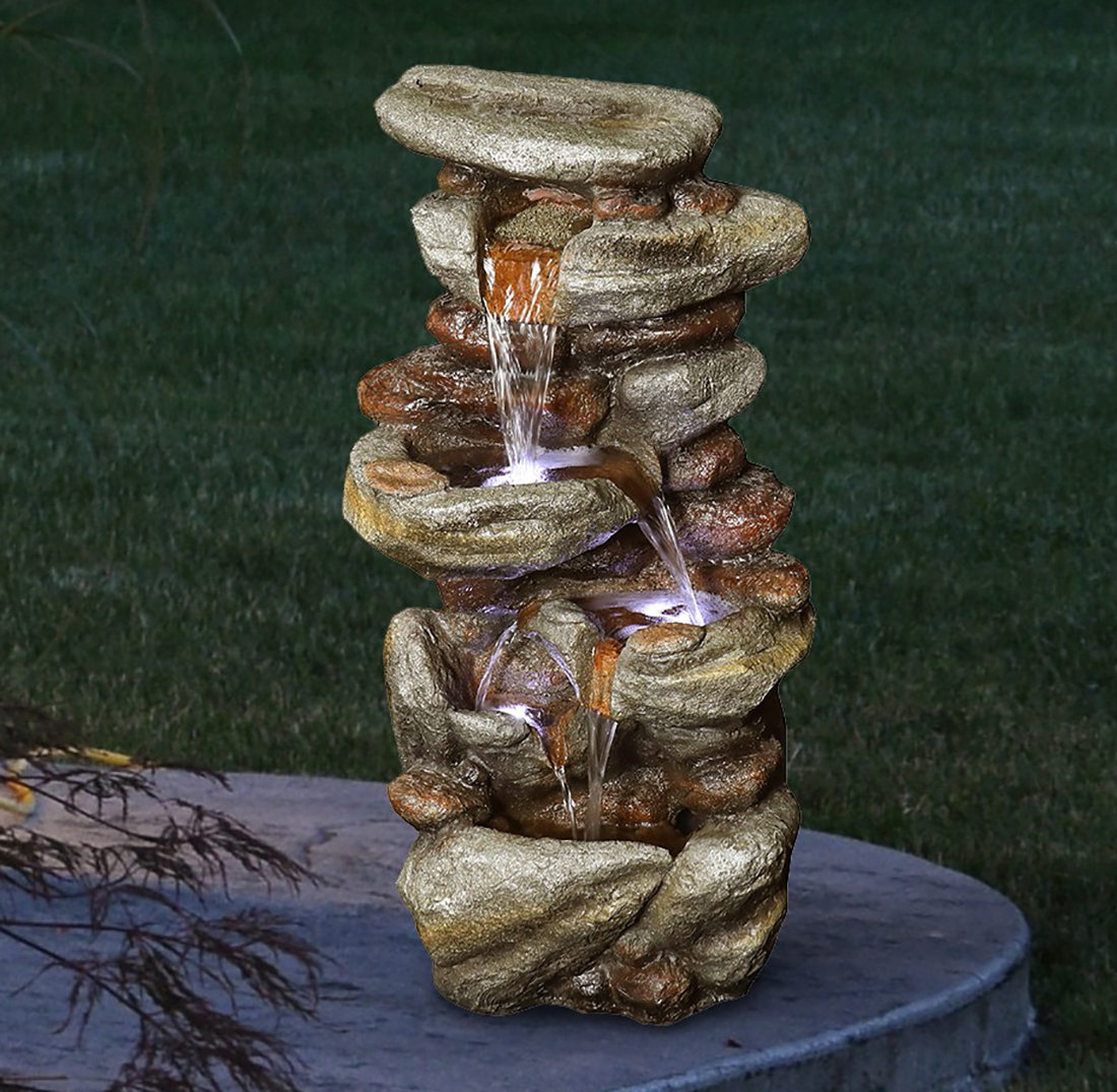 Loon Peak® Bado Ceramic Fountain with LED Light | Wayfair