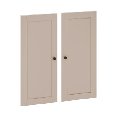 Bryannah 100% Solid Wood Modular Kitchen Pantry Raised Panel Double Door Kit