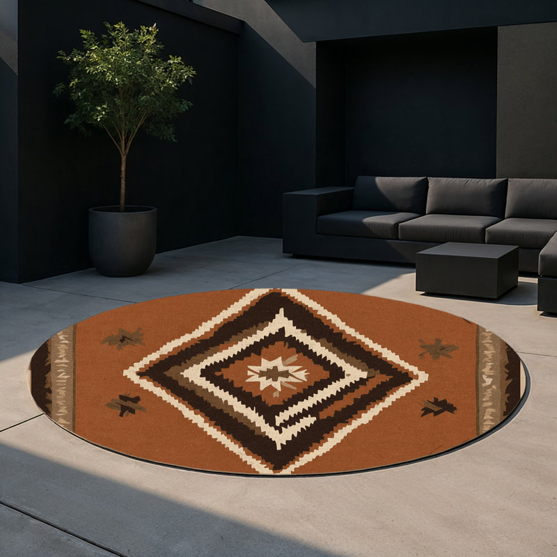 Tapis intérieur et extérieur Sunlit Ridge, Rond 5 pi