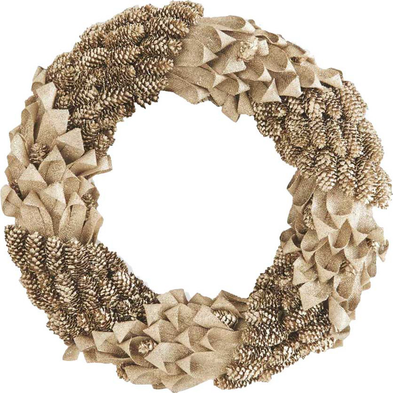 Couronne de pomme de pin scintillante