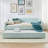 Upholstered Convertible Daybed with Tufted Button Backrest, 3-in-1 Versatile Sofa Bed with Pull-Out Trundle & Side Storage, Perfect for Compact Living-229090358-229090355