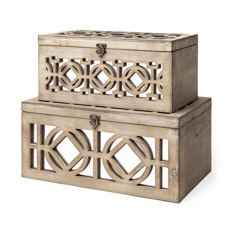 Ensemble de 2 boîtes en bois Lecuyer