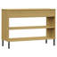 Console avec rangement en métal et pieds en bois de pin massif OSLO-1455803464