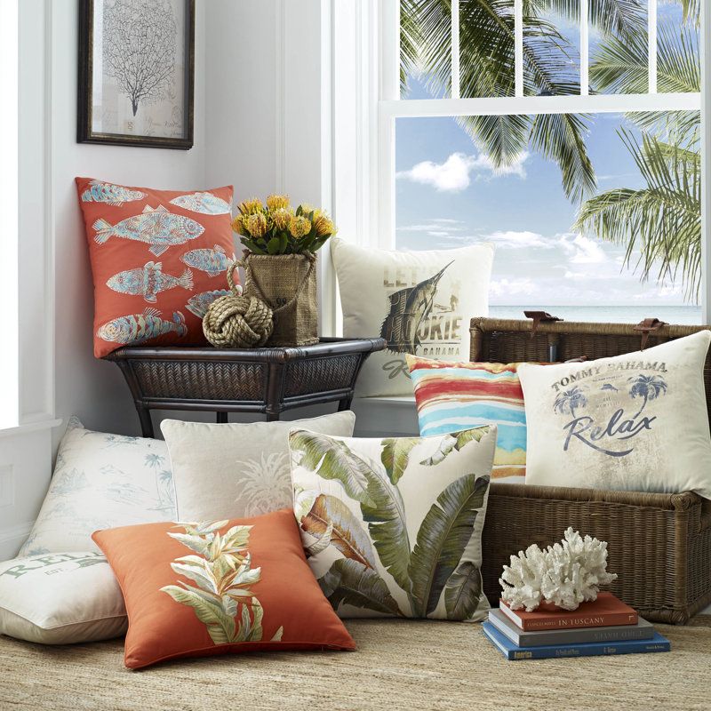 Batic Fish Down Reversible Throw Pillow