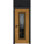 Façade avant en acier pré-suspendu / porte en chêne naturel Ballucio 6644 / fenêtre extérieure supérieure avec panneau latéral / entrée en métal peint moderne l 36 po x H80 + 16 po à droite