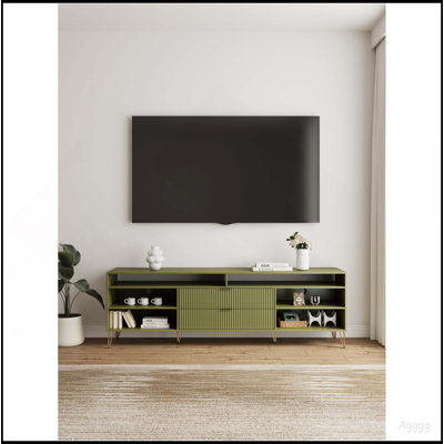 Meuble télé en vert olive